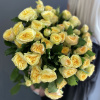 Желтая кустовая роза 60см 9шт